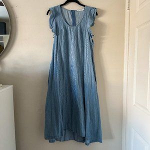 Mod Ref Blue Midi Dress Size Medium
